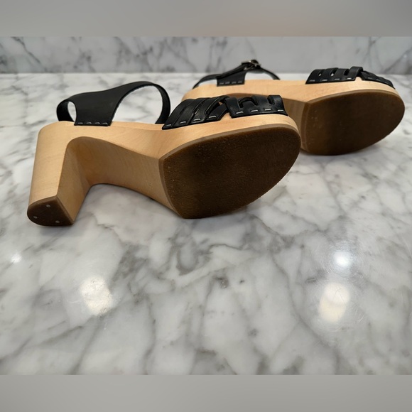 Swedish Hasbeens Braided Sky High Sandals Black Leather NWOB, EU 38/US 8 - Picture 6 of 6